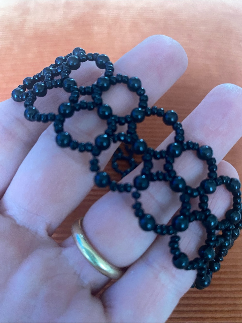 Black Beaded Choker Necklace